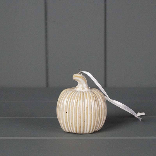 Hanging Ceramic Pumpkin