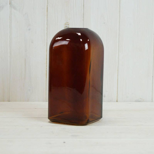 Burnt Amber Square Bottle Vase