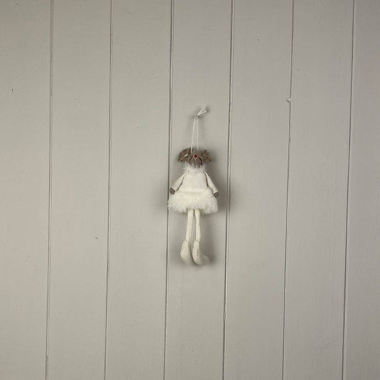 White Hanging Fabric Mouse With Skirt