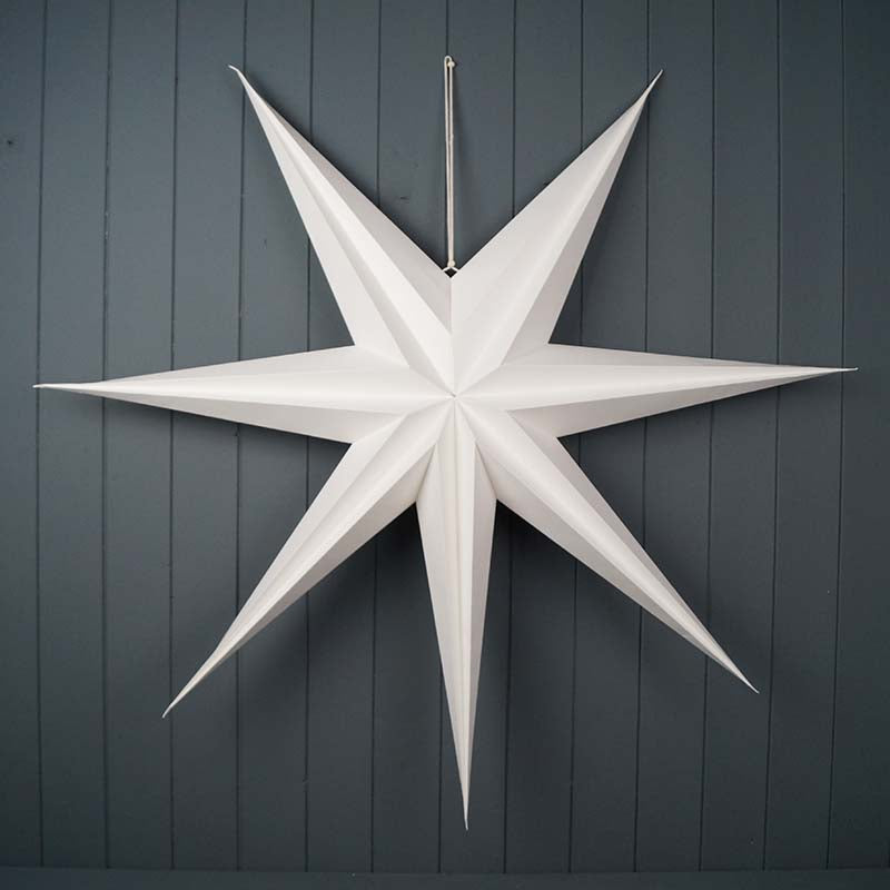 Hanging White Paper Star