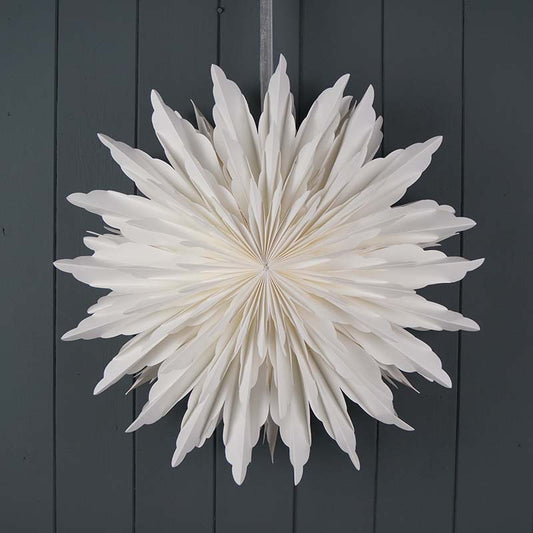 Hanging White Paper Snowflake