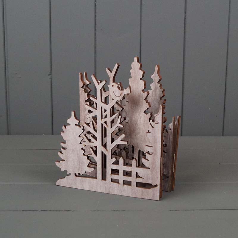 Grey Wooden Christmas Scene Display