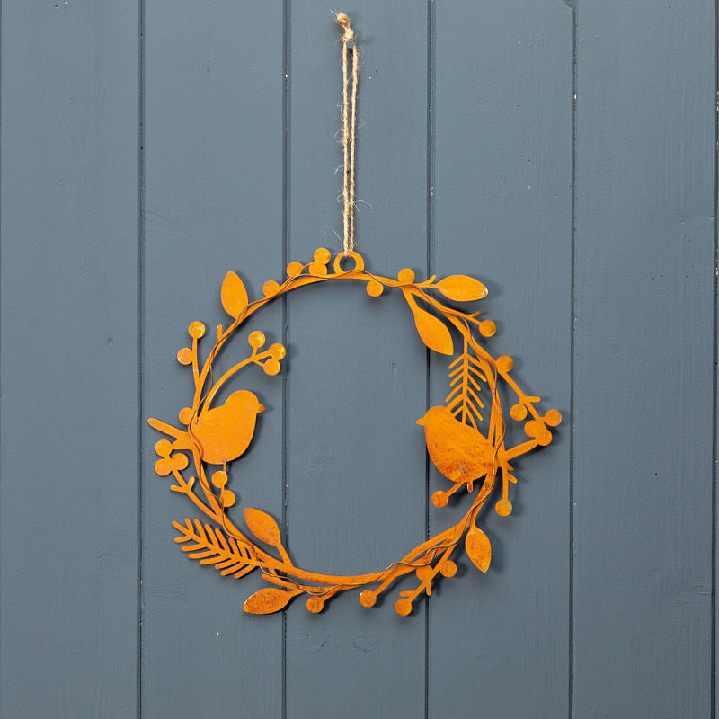 Metal Bird Wreath