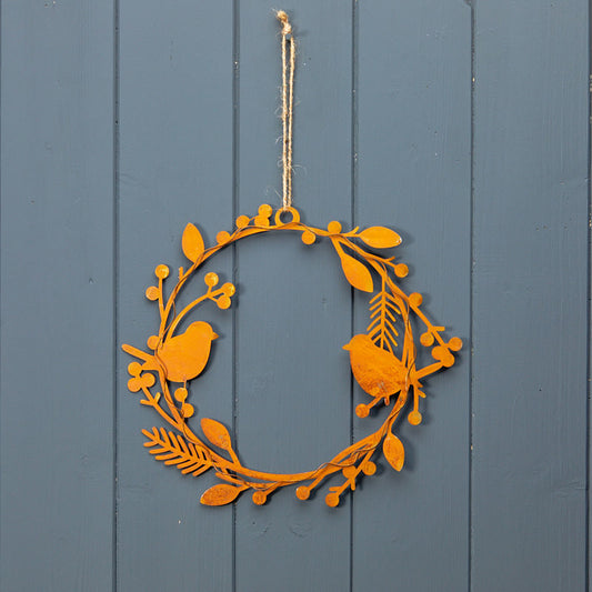Metal Bird Wreath