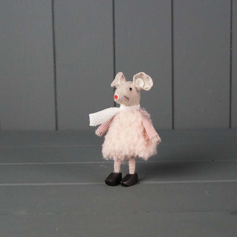 Fabric Mouse in Clogs (11cm)