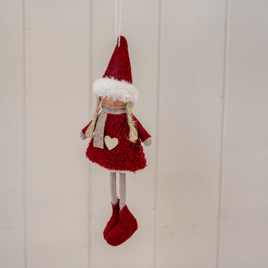 Hanging Red Christmas Doll
