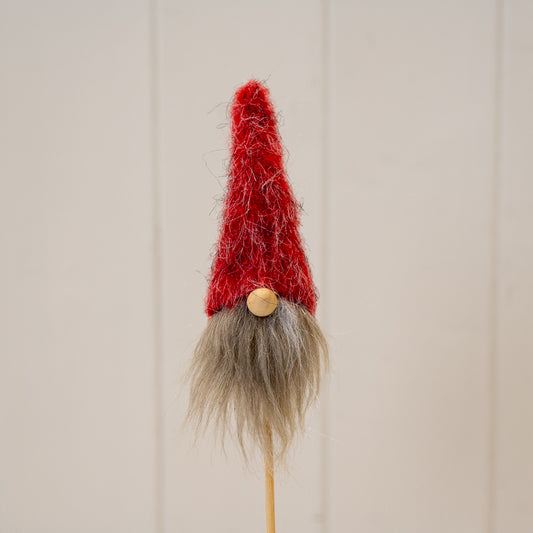 Red Woolly Gonk With Pick