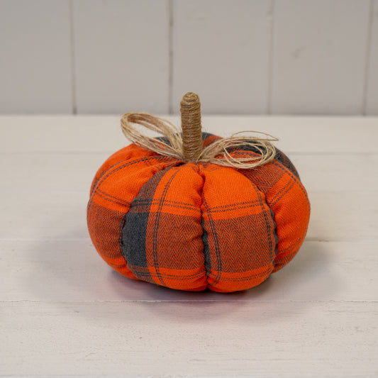 Tartan Fabric Pumpkin