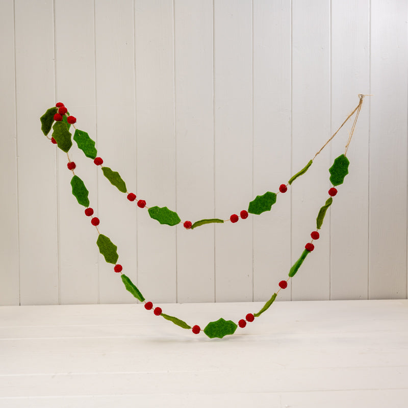 Felt Holly Garland
