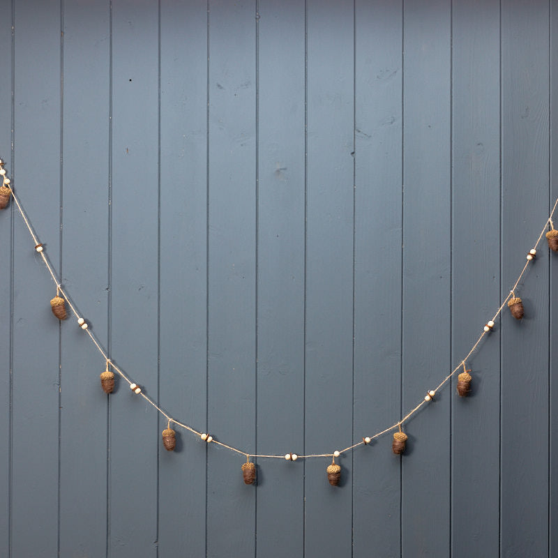 Wool Acorn Garland