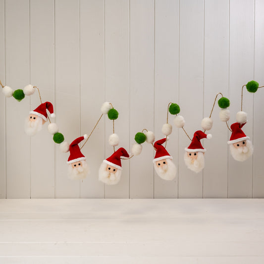 Wool Santa Garland