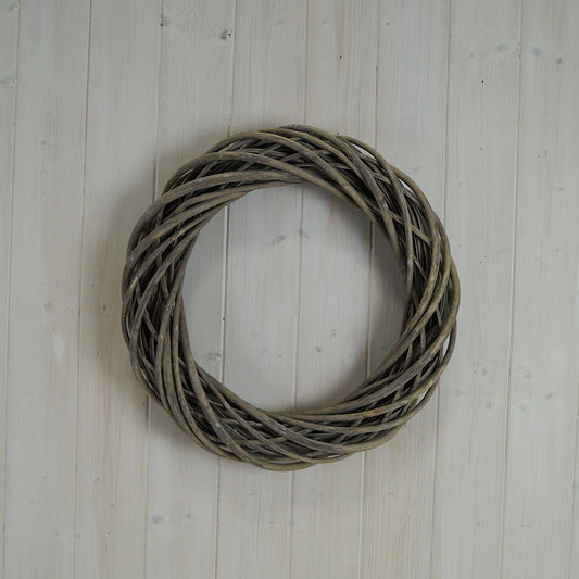 Round Grey Willow Wreath