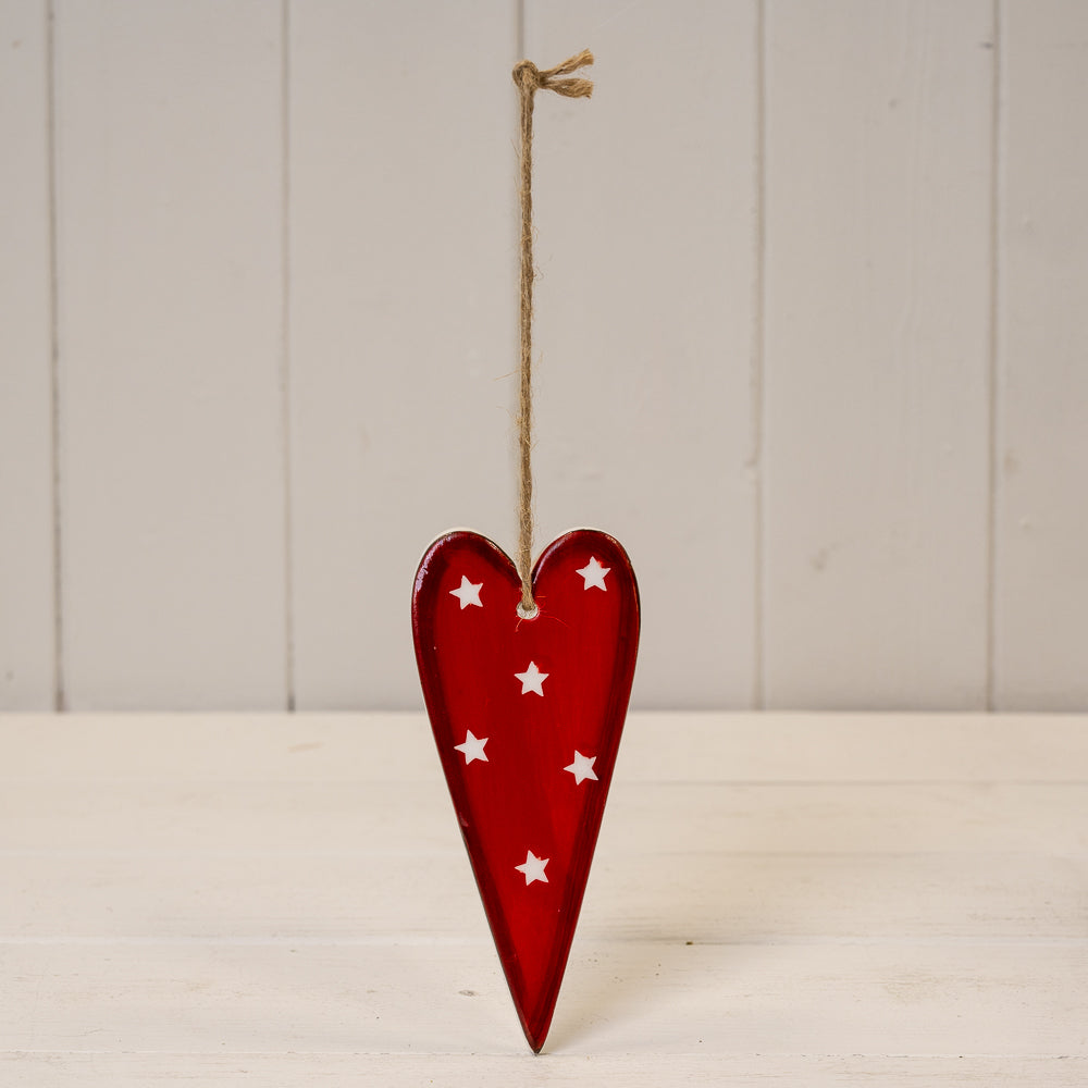 Hanging Heart Red/Grey