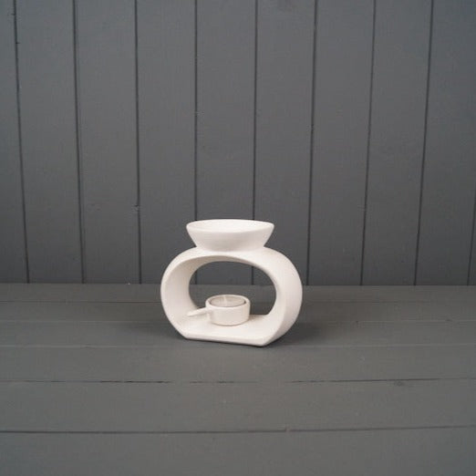 White Ceramic Wax/Oil Burner