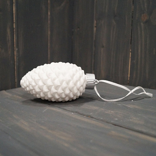 Hanging Ceramic LED Pinecone