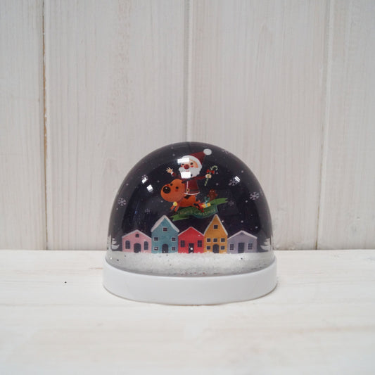 Snow Globe with Santa and Reindeer