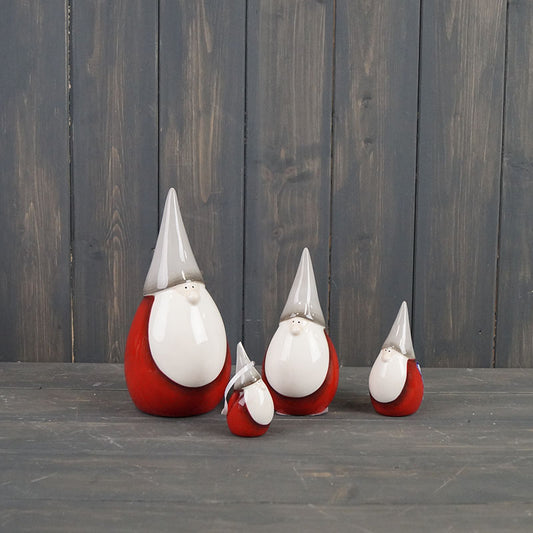 Red/Grey Ceramic Enchanted Santa