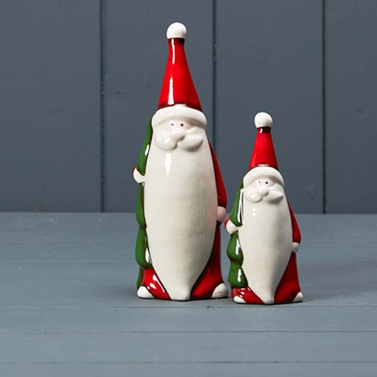Ceramic Santa Holding Tree