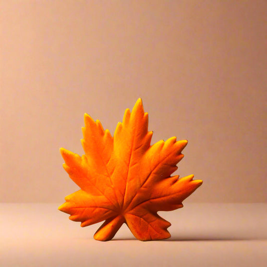 Flocked Ceramic Maple Leaf