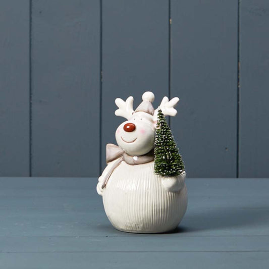 Ceramic Reindeer with Tree