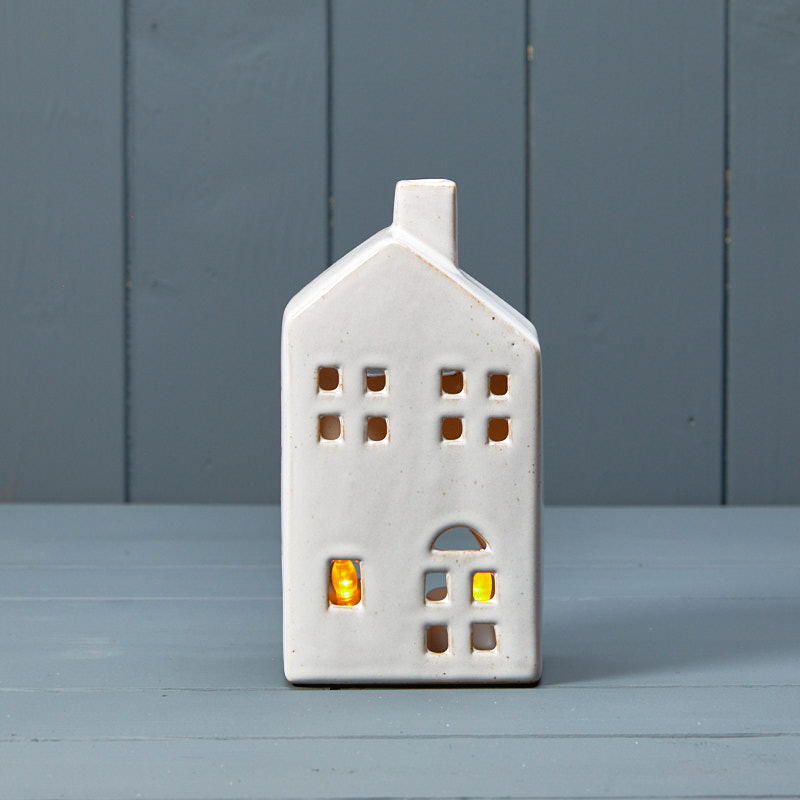 Reactive Glazed Ceramic House Tealight