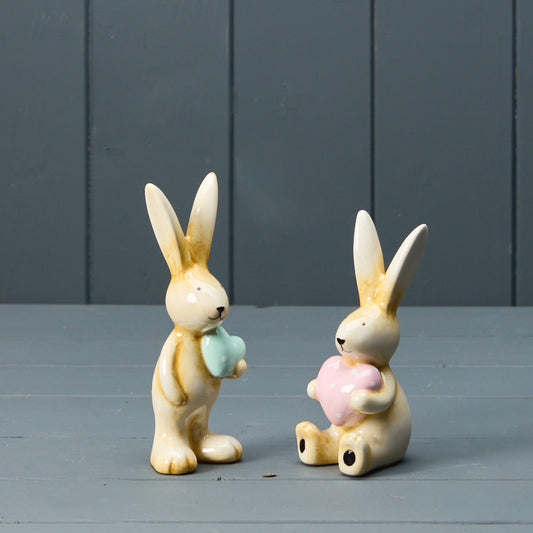 Ceramic Rabbit with Heart