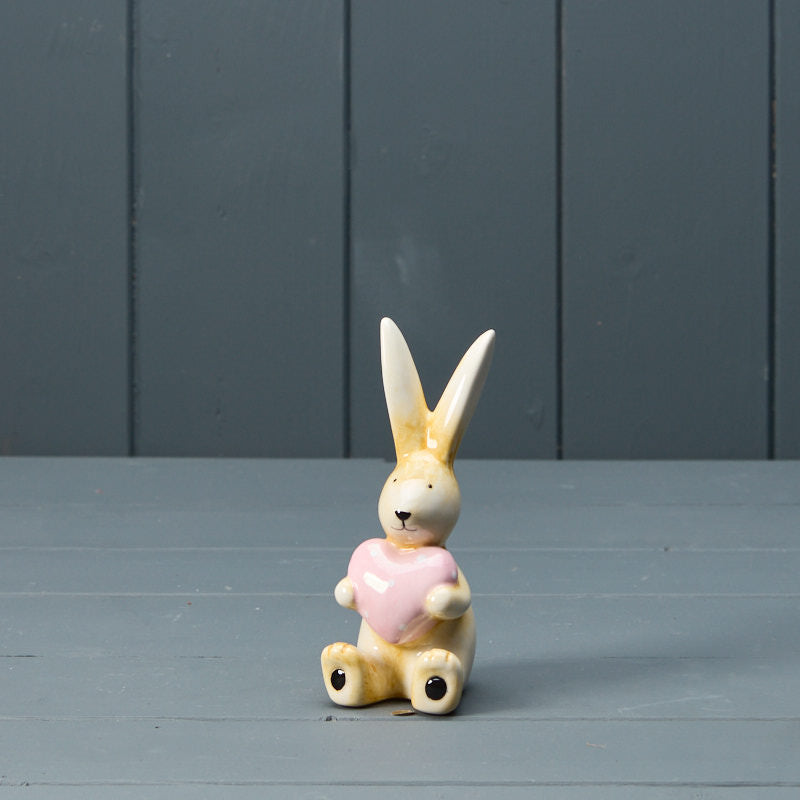 Ceramic Rabbit with Heart