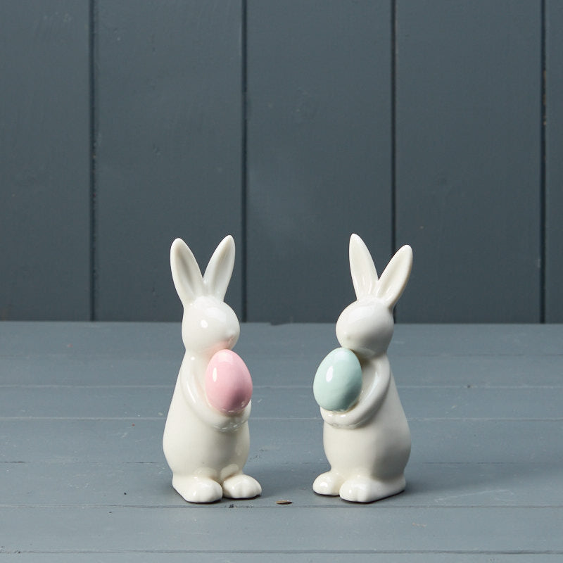 Mixed White Rabbits with Pink and Blue Eggs