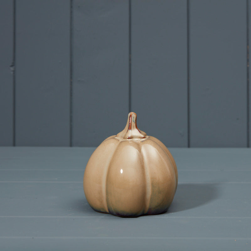 Brown Ceramic Pumpkin