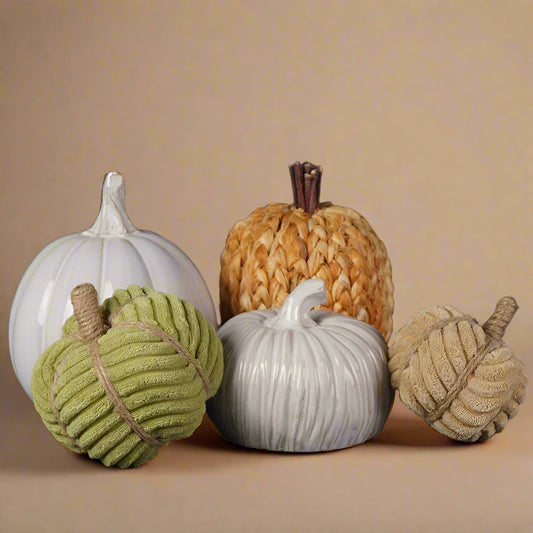 Grey Fabric Pumpkin