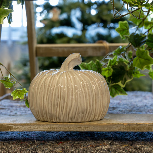 Glazed Ceramic Pumpkin