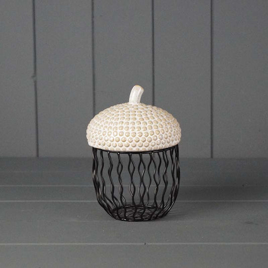 Wired Acorn Pot with Lid