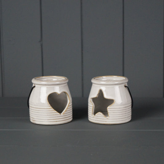 Ceramic Star/Heart Tealight Holder