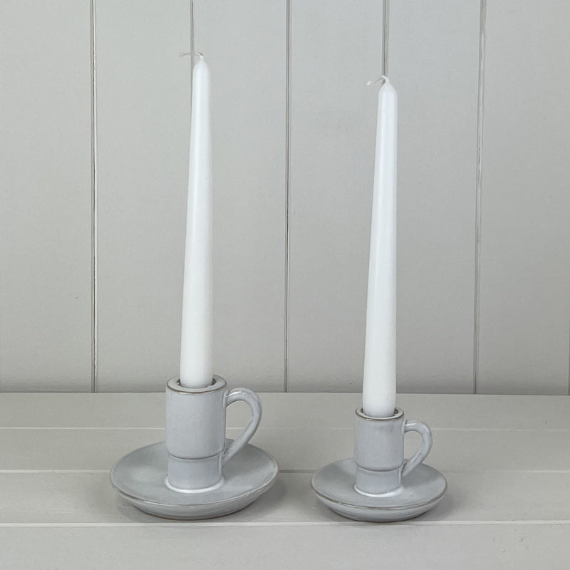 White Ceramic Candle Holder