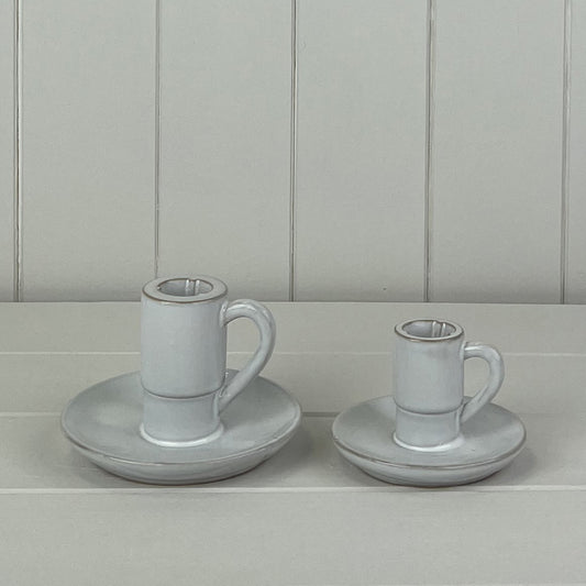 White Ceramic Candle Holder