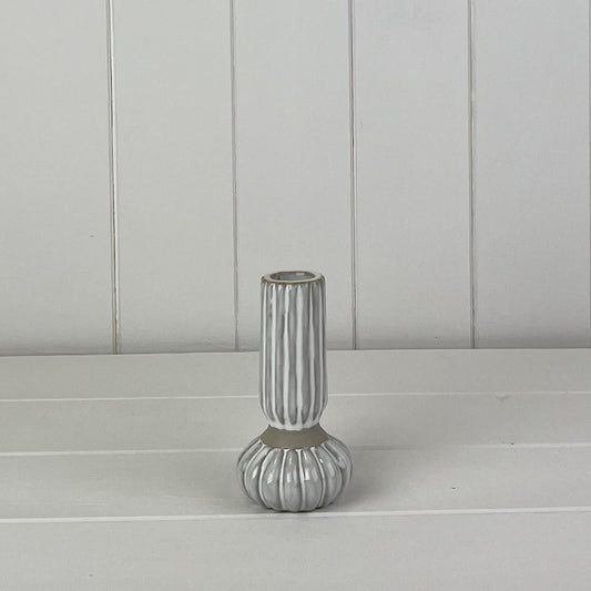 Glazed Ceramic Candle Holders With Texture Detail