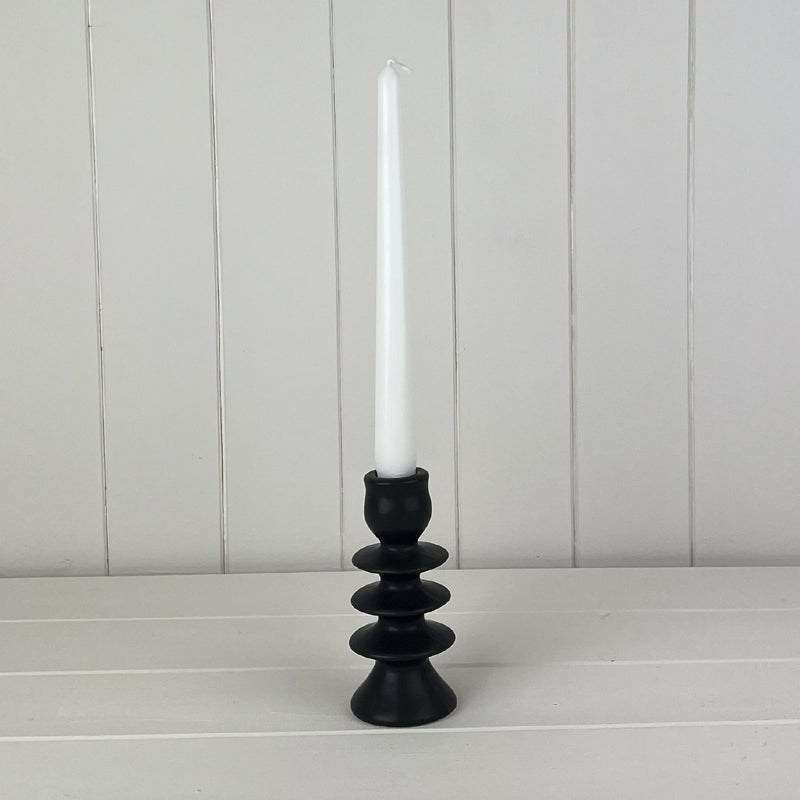 Black Ceramic Candle Holder