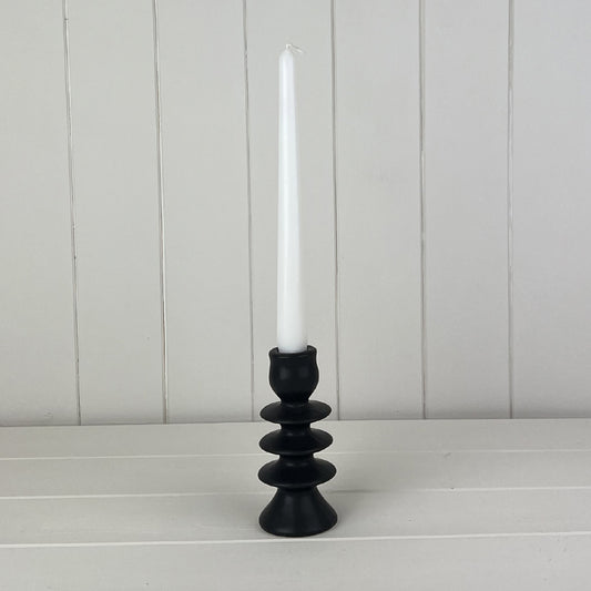 Black Ceramic Candle Holder