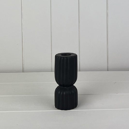 Black Ceramic Candle Holder