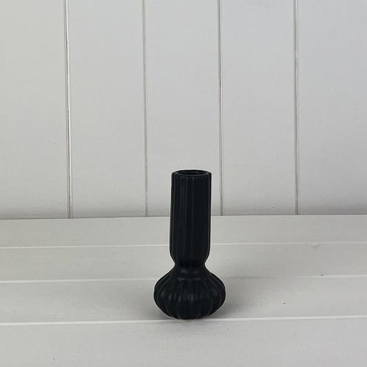 Black Ceramic Candle Holder