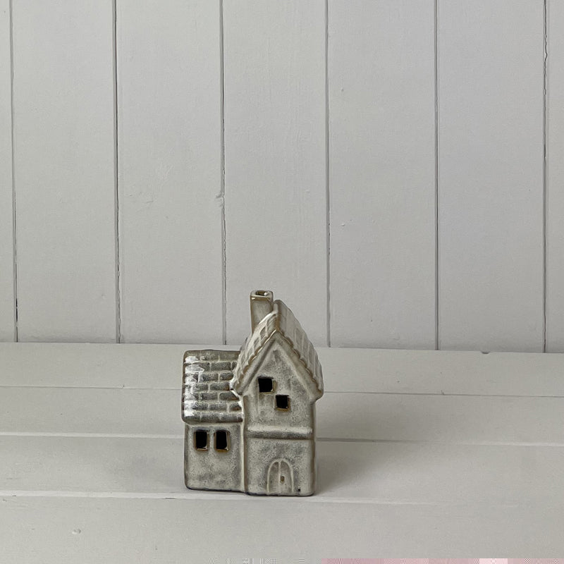 Beige Mottle Ceramic House Decoration with LED