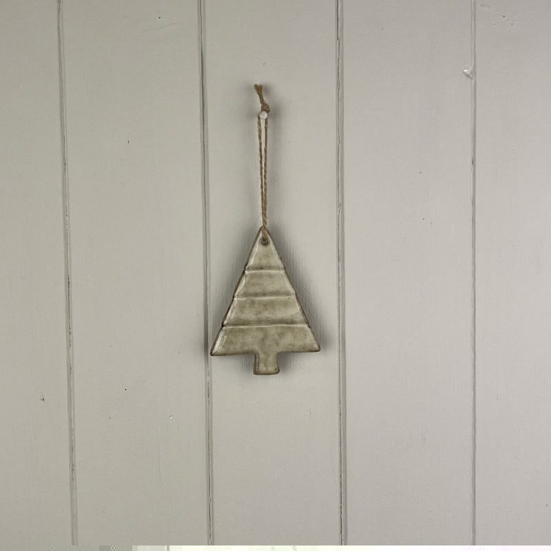 Beige Mottle Ceramic Hanging Tree Decoration