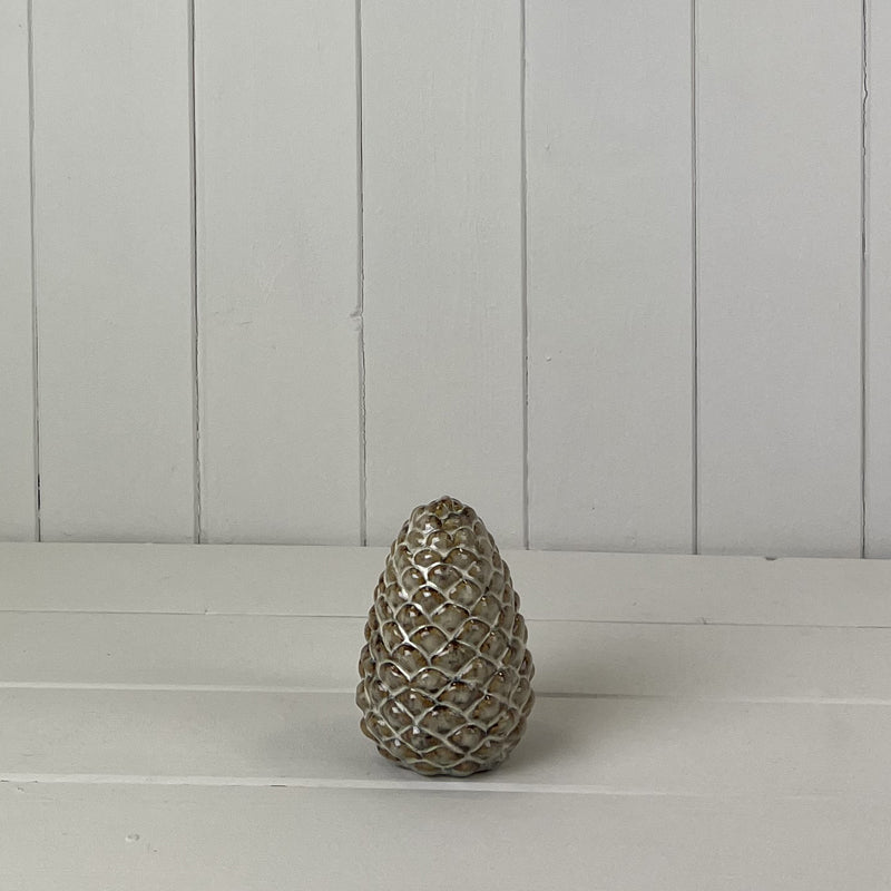 Beige Mottle Ceramic Pinecone