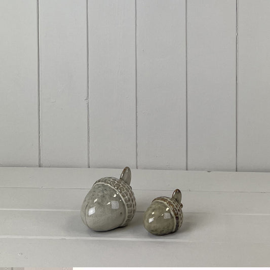 Beige Mottle Ceramic Acorn