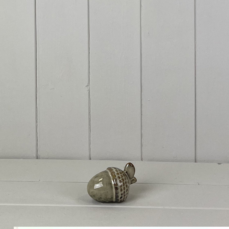 Beige Mottle Ceramic Acorn