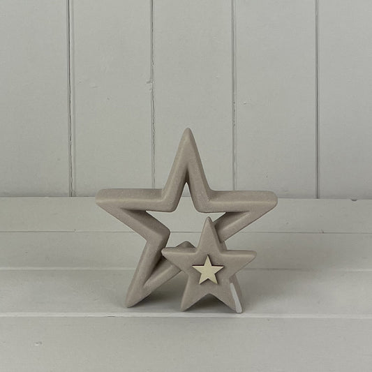 Sand Texture Effect Ceramic Star Decoration