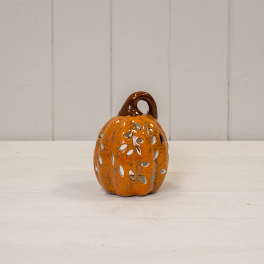 Brown Ceramic Pumpkin Tealight