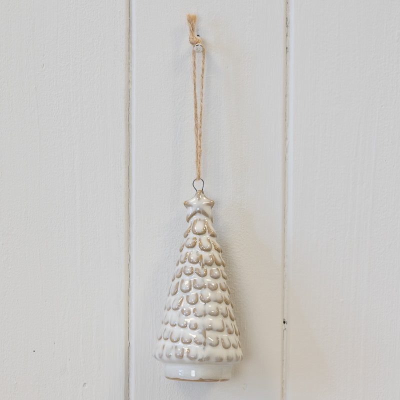 Natural Ceramic Standing/Hanging Christmas Tree Ornament
