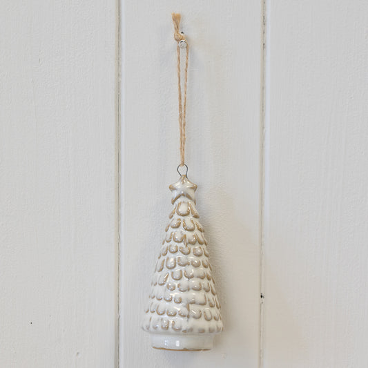 Natural Ceramic Standing/Hanging Christmas Tree Ornament
