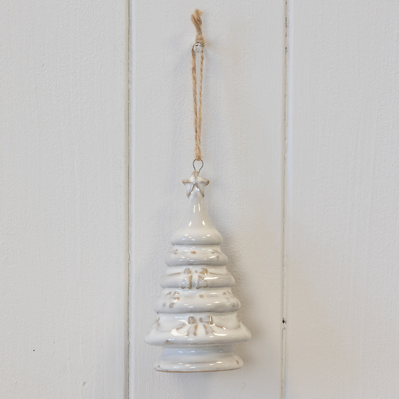 Natural Ceramic Standing/Hanging Christmas Tree Ornament